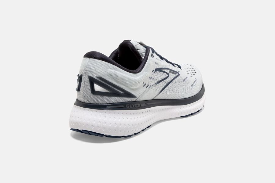 Brooks Glycerin 19 Road Running Shoes Womens - White/Grey - JEGPV-1745